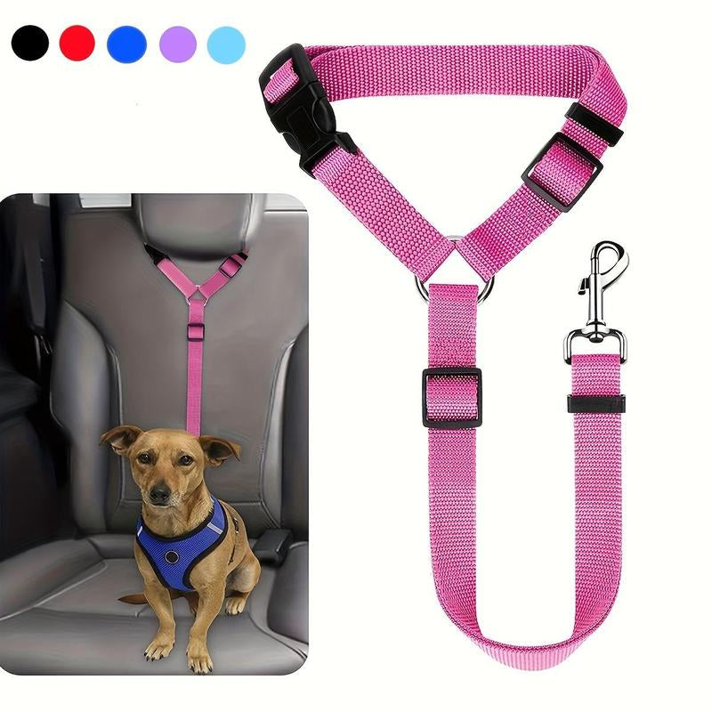 Cat Car Seat Belt Leash for Pets, Adjustable Pet Safety Strap, Car Seat Belt Dog Leash, Universal Harness, Durable Car Safety Leash for Small Dogs, Dog Traction Rope, Pet Products, Adjustable Safety Harness