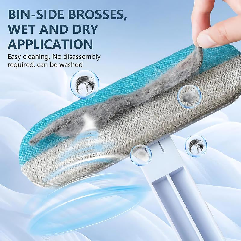 【4 in 1】Pet Hair Removal Tool, Multi-Functional, Reusable, Washable Lint Cleaner for Dog and Cat Hair, Gentle on Furniture, Effective on Carpets, Clothing, Bedding,Pet Hair Remover for Furniture, Cat/Dog Hair Remover with Extra Long Handle