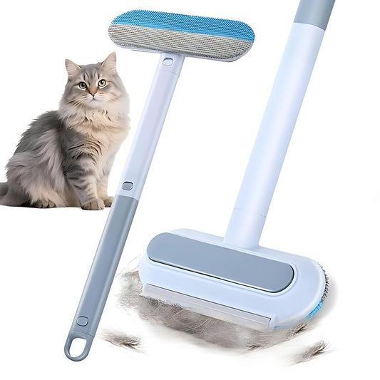 【4 in 1】Pet Hair Removal Tool, Multi-Functional, Reusable, Washable Lint Cleaner for Dog and Cat Hair, Gentle on Furniture, Effective on Carpets, Clothing, Bedding,Pet Hair Remover for Furniture, Cat/Dog Hair Remover with Extra Long Handle