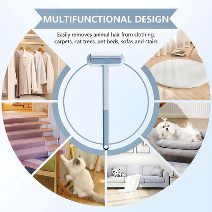 【4 in 1】Pet Hair Removal Tool, Multi-Functional, Reusable, Washable Lint Cleaner for Dog and Cat Hair, Gentle on Furniture, Effective on Carpets, Clothing, Bedding,Pet Hair Remover for Furniture, Cat/Dog Hair Remover with Extra Long Handle