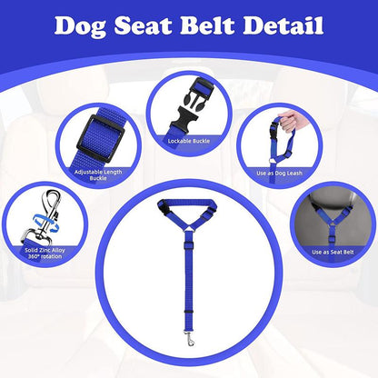 Cat Car Seat Belt Leash for Pets, Adjustable Pet Safety Strap, Car Seat Belt Dog Leash, Universal Harness, Durable Car Safety Leash for Small Dogs, Dog Traction Rope, Pet Products, Adjustable Safety Harness