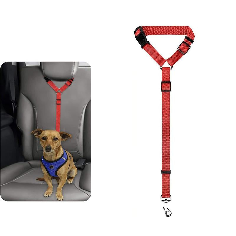 Cat Car Seat Belt Leash for Pets, Adjustable Pet Safety Strap, Car Seat Belt Dog Leash, Universal Harness, Durable Car Safety Leash for Small Dogs, Dog Traction Rope, Pet Products, Adjustable Safety Harness